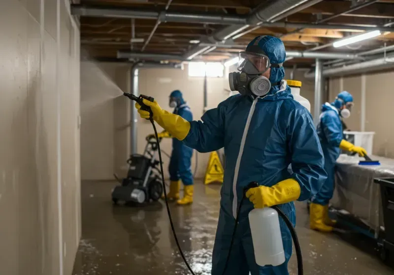 Basement Sanitization and Antimicrobial Treatment process in Dover, TN