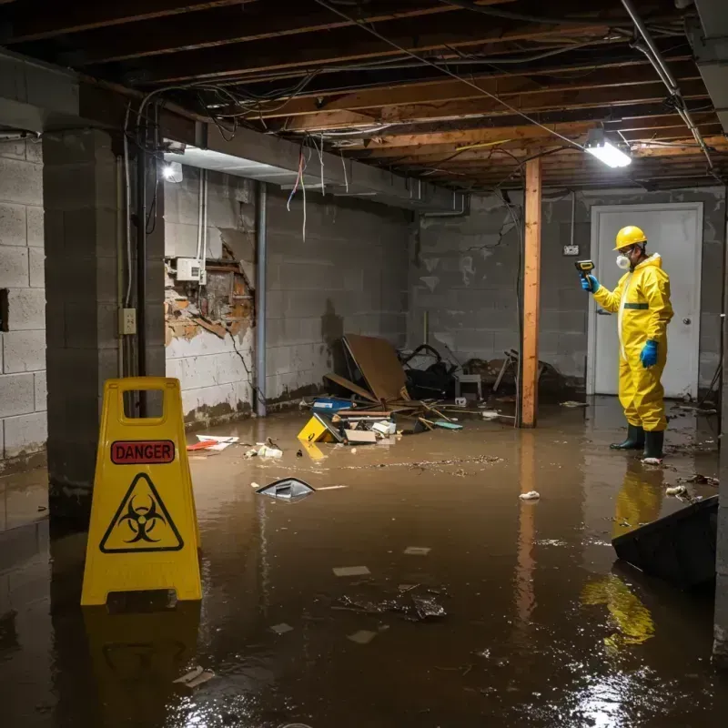 Flooded Basement Electrical Hazard in Dover, TN Property